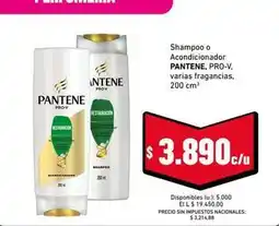 Cooperativa Obrera Pantene - shampoo o acondicionador oferta