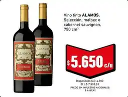 Cooperativa Obrera Alamos - vino tinto alamos oferta