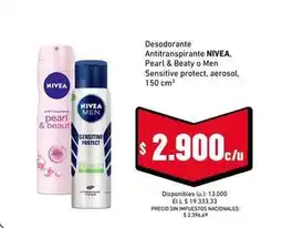 Cooperativa Obrera Nivea - desodorante antitranspirante sensitive protect, aerosol oferta