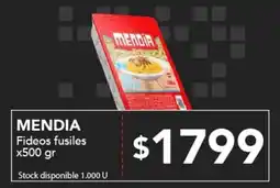 Nini Mayorista Mendia fideos fusiles oferta