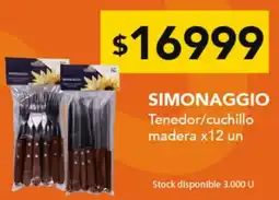 Nini Mayorista Simonaggio tenedor/cuchillo madera oferta
