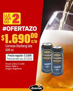 Josimar Starberg cerveza oferta