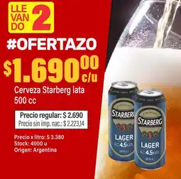 Josimar Starberg cerveza lata oferta