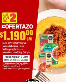 Josimar Knorr salsa lista oferta