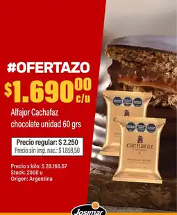 Josimar Cachafaz alfajores chocolate negro oferta