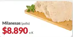 Supermercados Aiello Milanesas (pollo) oferta