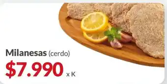 Supermercados Aiello Milanesas (cerdo) oferta
