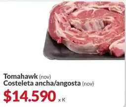 Supermercados Aiello Tomahawk costeleta ancha/angosta oferta