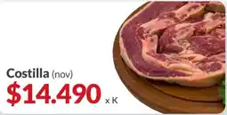 Supermercados Aiello Costilla (nov) oferta