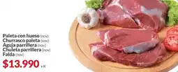 Supermercados Aiello Paleta con hueso churrasco paleta aguja parrillera chuleta parrillera falda oferta