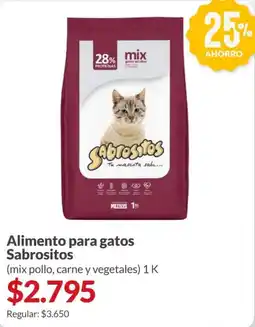 Supermercados Aiello Sabrositos alimento para gatos oferta