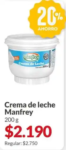 Supermercados Aiello Manfrey crema de leche oferta
