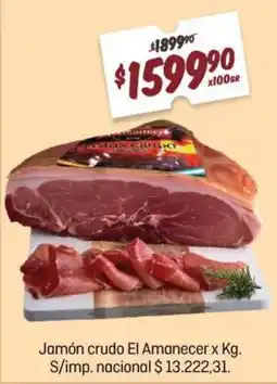 El Nene Jamón crudo El Amanecer oferta