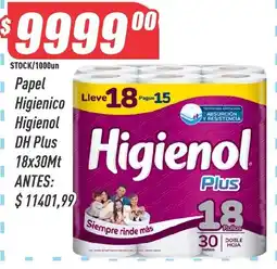 Supermercados Comodin Higienol papel higienico dh plus oferta