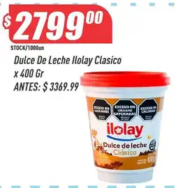 Supermercados Comodin Ilolay dulce de leche clasico oferta