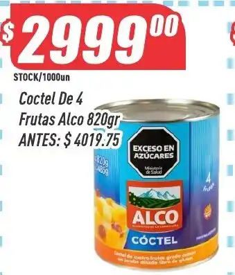 Supermercados Comodin Alco cóctel de 4 frutas oferta