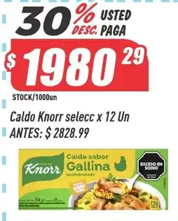 Supermercados Comodin Knorr caldo sabor gallina oferta
