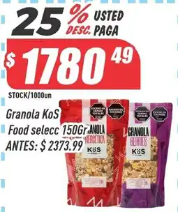 Supermercados Comodin KoS granola oferta