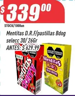 Supermercados Comodin Mentitas D.R.F/pastillas Bdog oferta