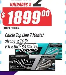 Supermercados Comodin Chicle Top Line 7 Menta/strong oferta