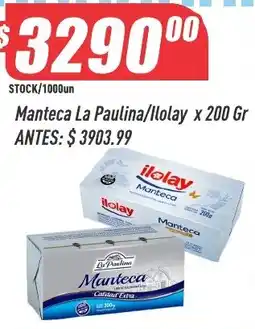 Supermercados Comodin Ilolay manteca oferta