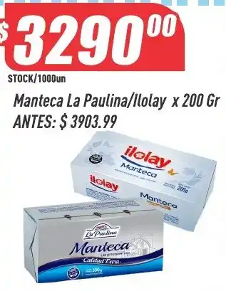 Supermercados Comodin Ilolay manteca oferta