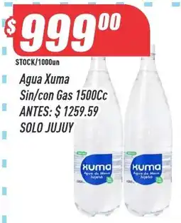 Supermercados Comodin Xuma agua de mesa sin/con gas oferta