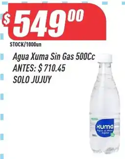 Supermercados Comodin Xuma agua sin gas 500cc oferta