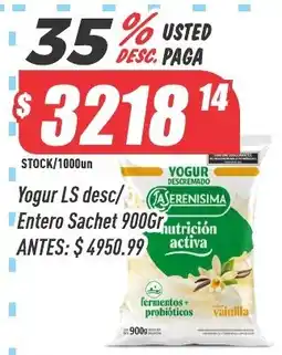 Supermercados Comodin La serenisima yogur ls desc/entero sachet oferta