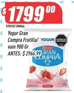 Supermercados Comodin Yogur Gran Compra Frutilla oferta