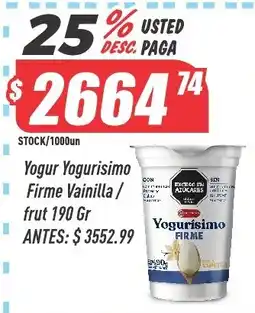 Supermercados Comodin Yogurisimo yogur firme vainilla / frut oferta