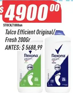 Supermercados Comodin Rexona Talco Efficient Original/Fresh oferta