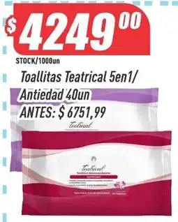 Supermercados Comodin Teatrical toallitas teatrical 5en1 oferta