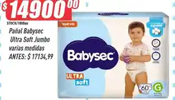 Supermercados Comodin Babysec pañal ultra soft jumbo oferta
