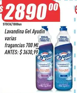 Supermercados Comodin Lavandina Gel Ayudin varias fragancias oferta