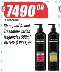 Supermercados Comodin Tresemme shampoo acondicionador varias fragancias oferta
