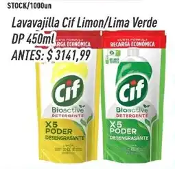 Supermercados Comodin Cif lavavajilla limon/lima verde oferta