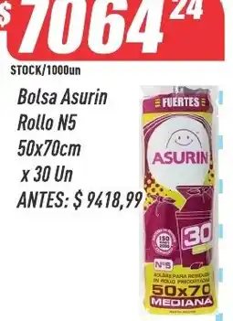 Supermercados Comodin Asurin bolsa rollo n5 oferta