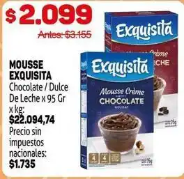 Exquisita - mousse chocolate / dulce de leche