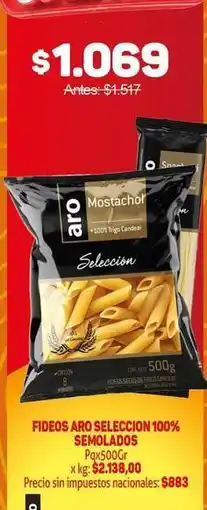 Makro Aro - fideos seleccion 100% semolados oferta