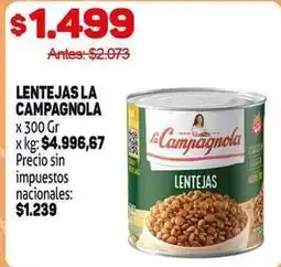 Makro La campagnola - lentejas oferta