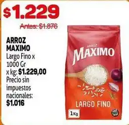 Makro Maximo - arroz largo fino oferta