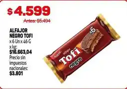 Makro Tofi - alfajor negro tofi oferta