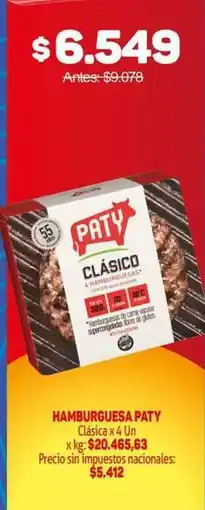 Makro Paty - hamburguesa clásico oferta