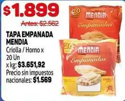 Makro Mendia - tapa empanada oferta