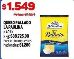 Makro La paulina - queso rallado oferta
