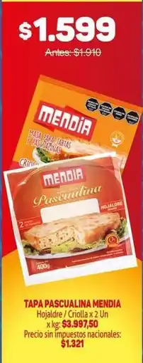 Makro Mendia - tapa pascualina oferta