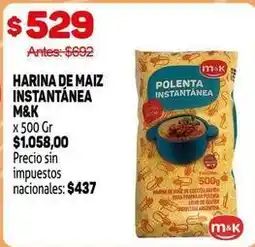 Makro M&k - harina de maiz instantánea oferta