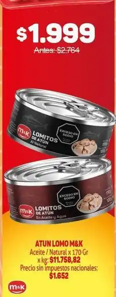Makro M&k - atun lomo oferta