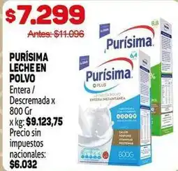 Makro Purísima - leche en polvo entera / descremada oferta